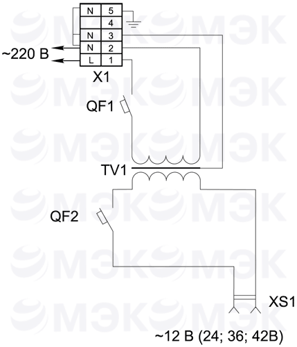 Электрическая схема ЯТП 0.25